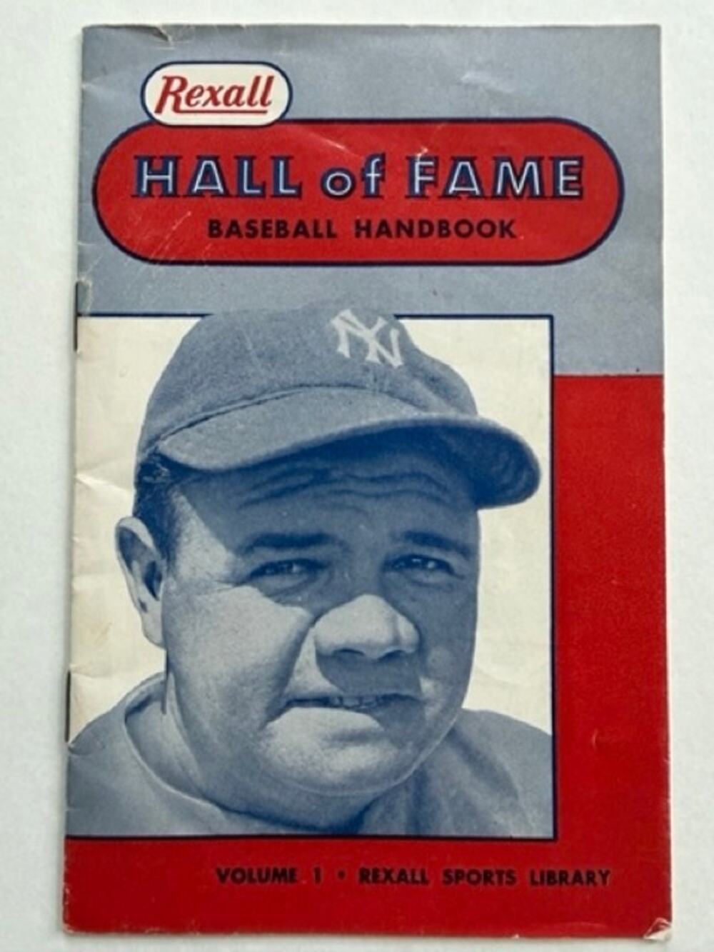 1960 Babe Ruth Magazine Booklet Rexall Hall of Fame Baseball Handbook NY Yankees